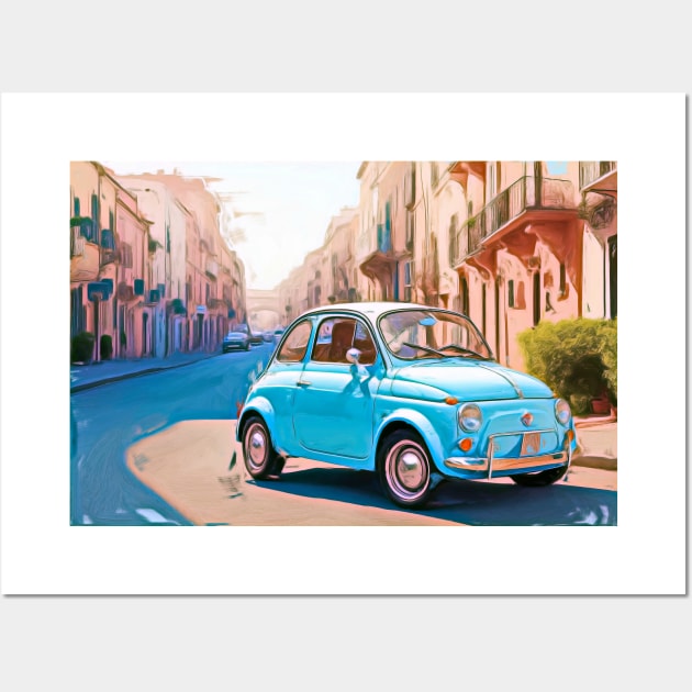 Fiat 500 in the 1960s Wall Art by DeVerviers